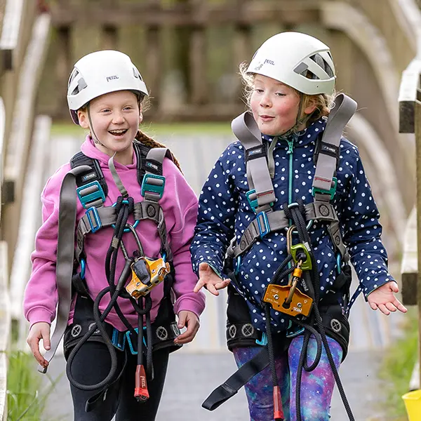 Children enjoying activities at Robinwood Activity Centre